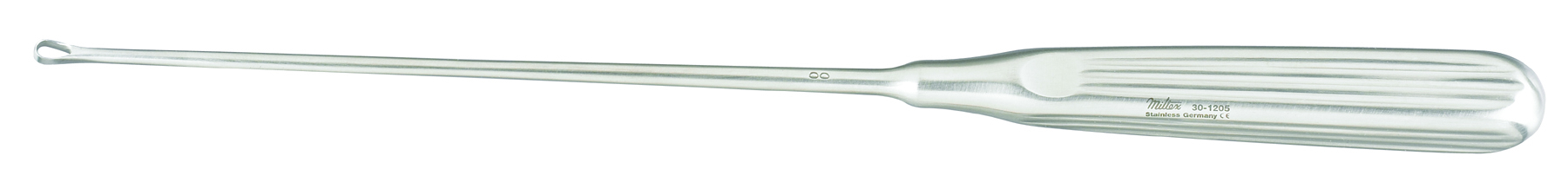 Curette Uterine Curette Miltex® Sims 11 Inch Length Hollow Handle with Grooves Size 1 Tip Sharp Loop Tip by Integra York PA, Inc. (Miltex)  ID 30-1205-1